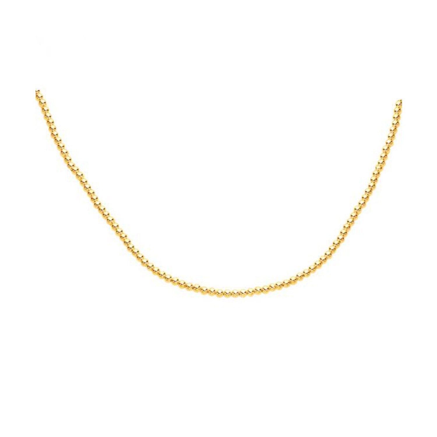 14k Yellow Gold Bead Chain (3mm) DestGlow