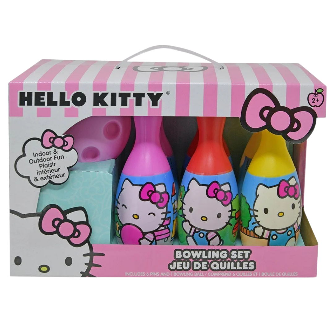 Hello Kitty Kids Bowling Set with 6 Pins & Ball DestGlow