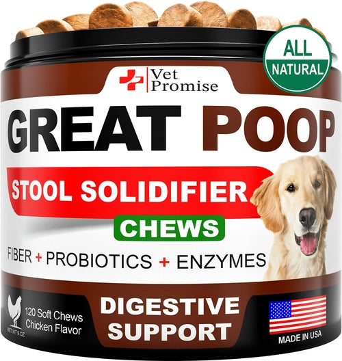 Great Poop Dog Probiotics - Fiber Supplement for Digestive Health & Stool Support