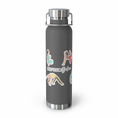 Yoga Poses Find Your Balance Insulated Bottle - 22oz Stainless Steel Vacuum Flask