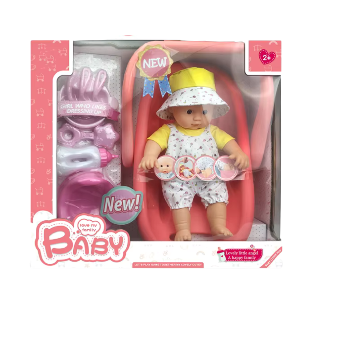 Baby Doll with Bathtub & Accessories (2Y+) by Farmacias Savia