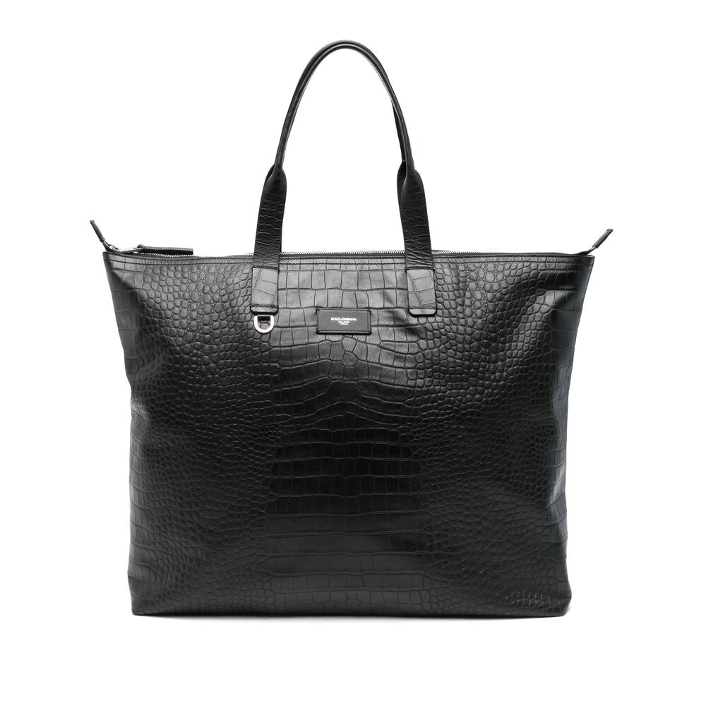 Dolce & Gabbana Black Tote Bags Men by Luosophy