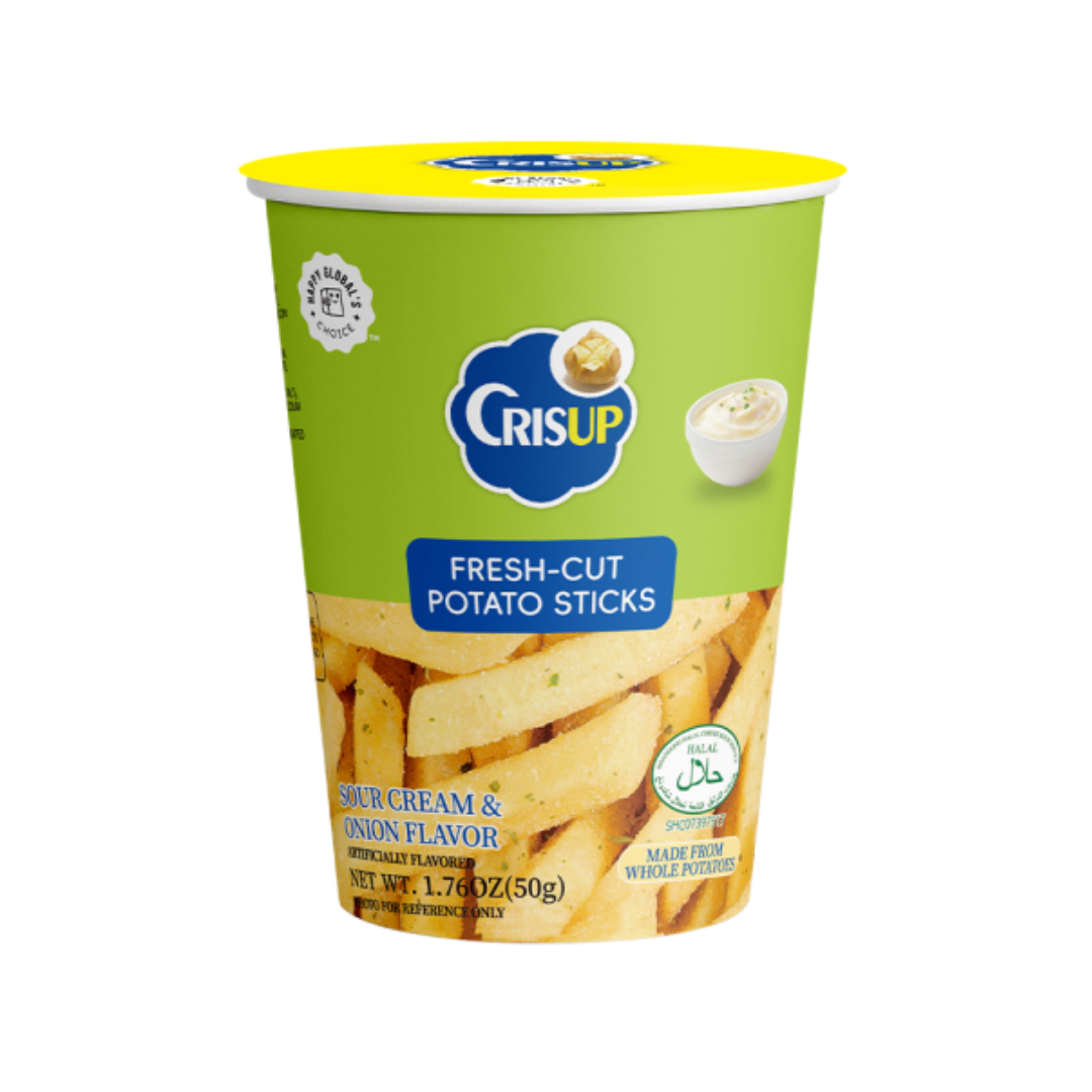 Crisup Fresh-Cut Potato Sticks Sour Cream & Onion Flavor (1.76oz) DestGlow