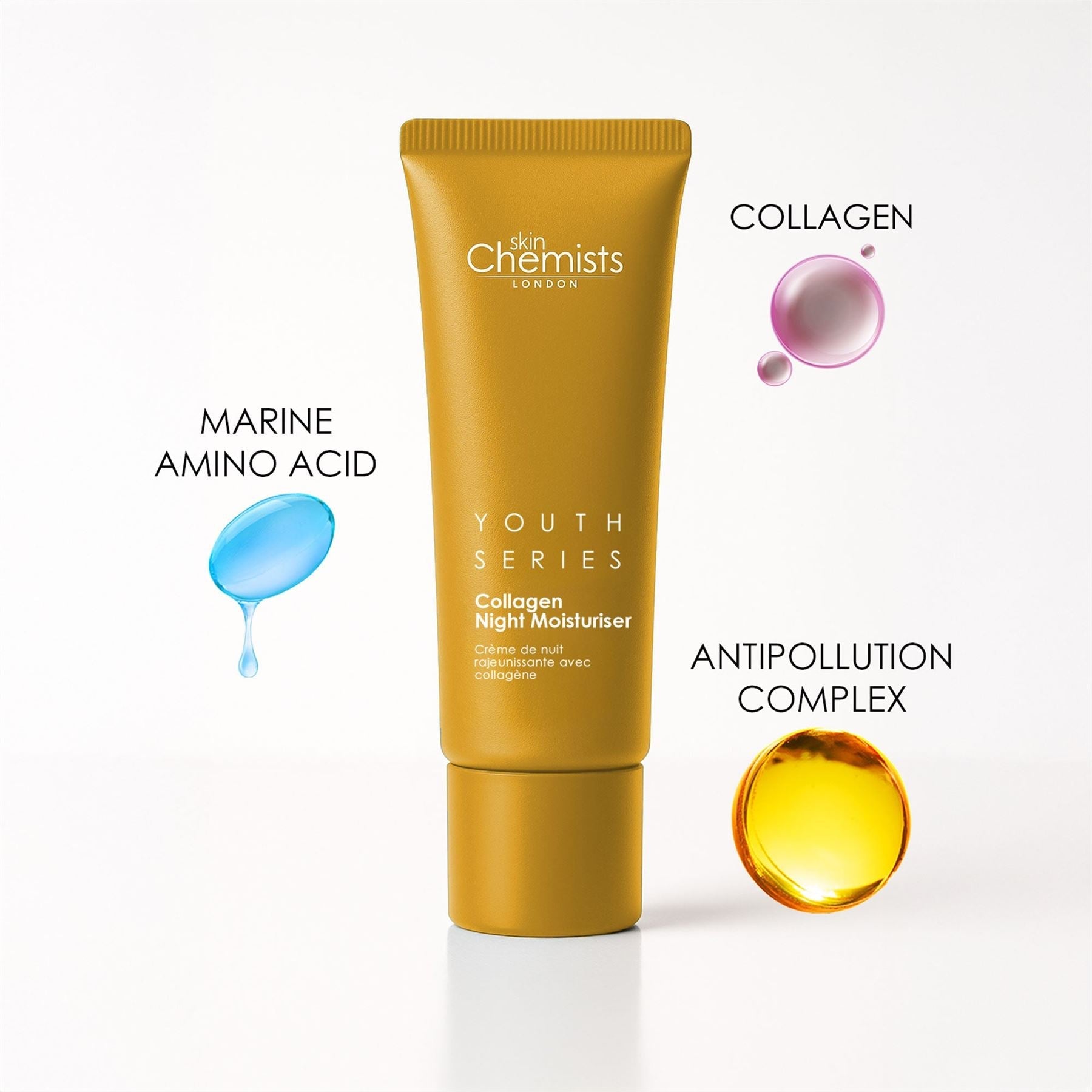 1% Collagen Night Moisturiser 50ml (Vegan) by skinChemists US