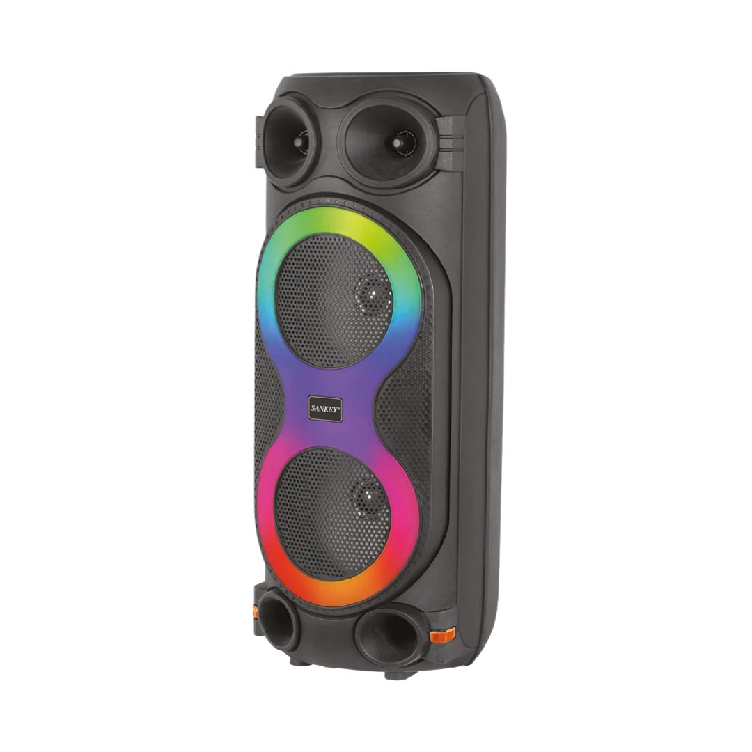 Sankey CH-8801 Double 8-Inch Portable Bluetooth Speaker with LED Lights DestGlow
