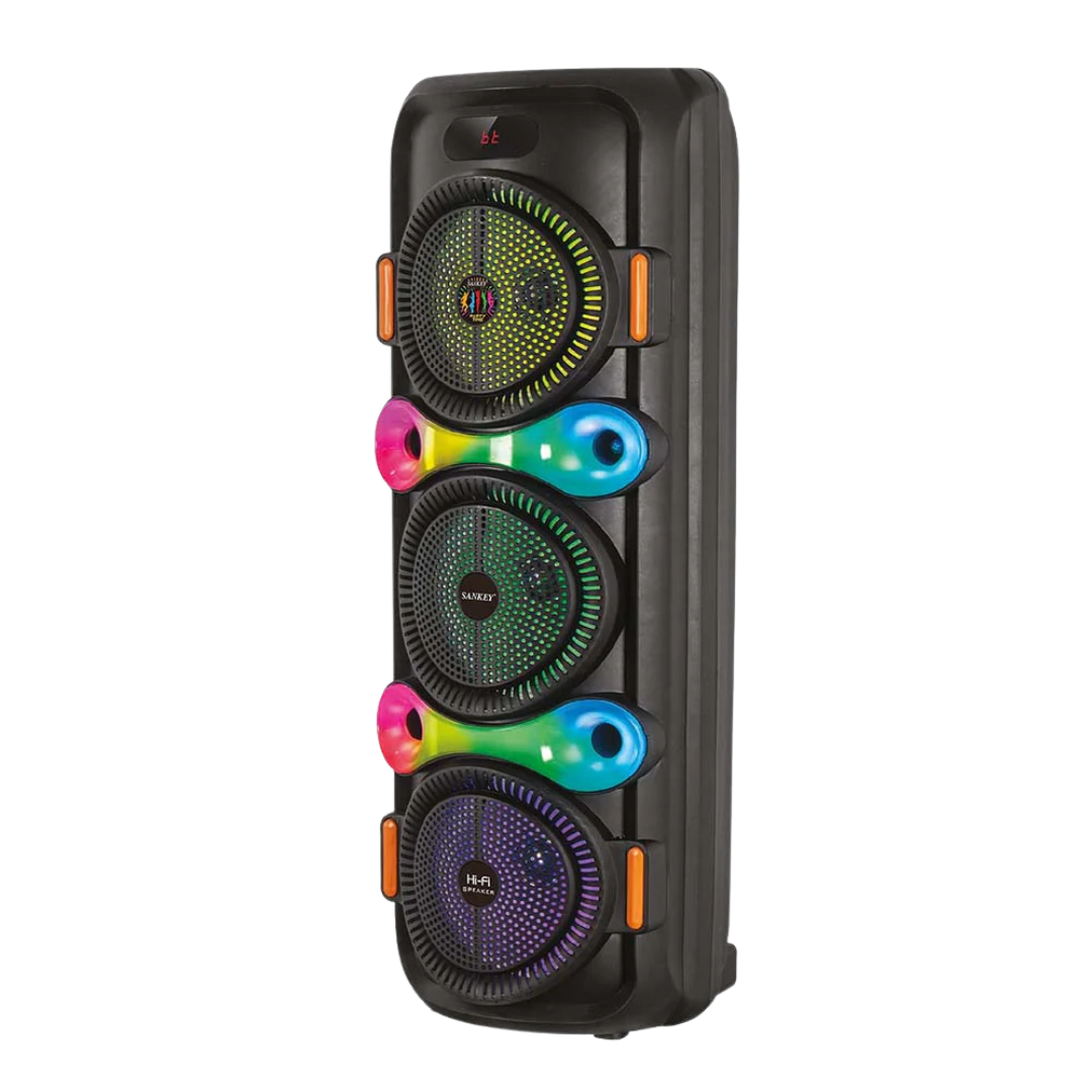 CH-8803 8"x3 Triple Portable Bluetooth Speaker RGB Lights DestGlow