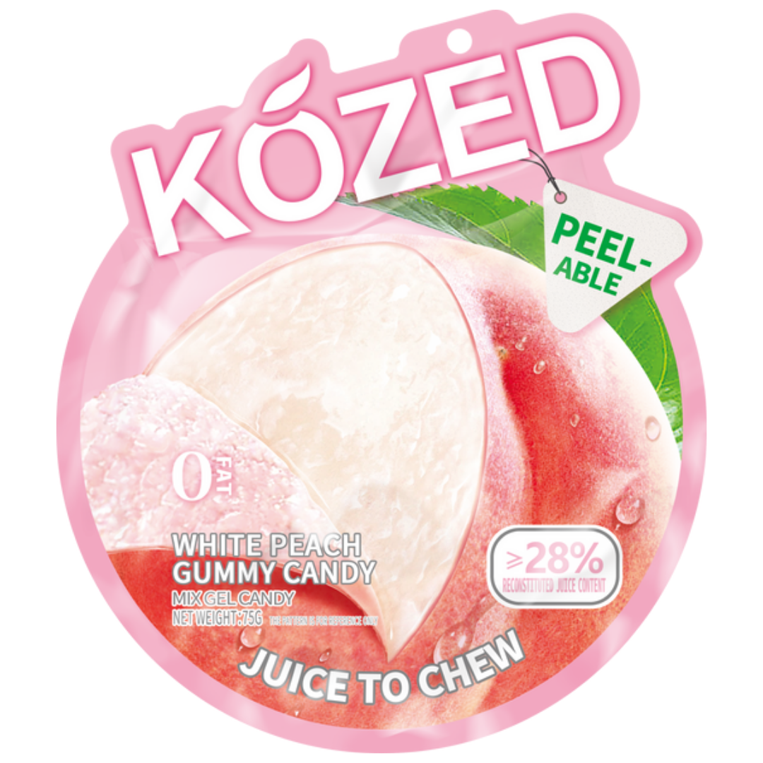 Kozed No Fat Gummy Candy White Peach (2.65oz) by Farmacias Savia