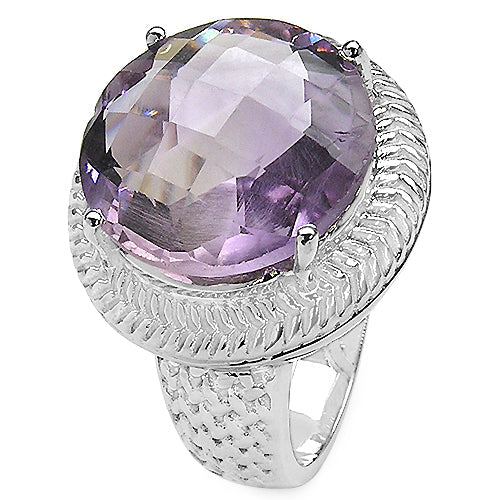 10.22 Carat Genuine Amethyst .925 Sterling Silver Ring by Bids.com