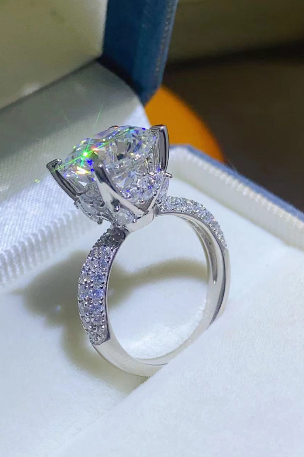 5 Carat Brilliant Round Cut Sparkala™ Platinum Over Pure Sterling Silver Ring by Sparkala