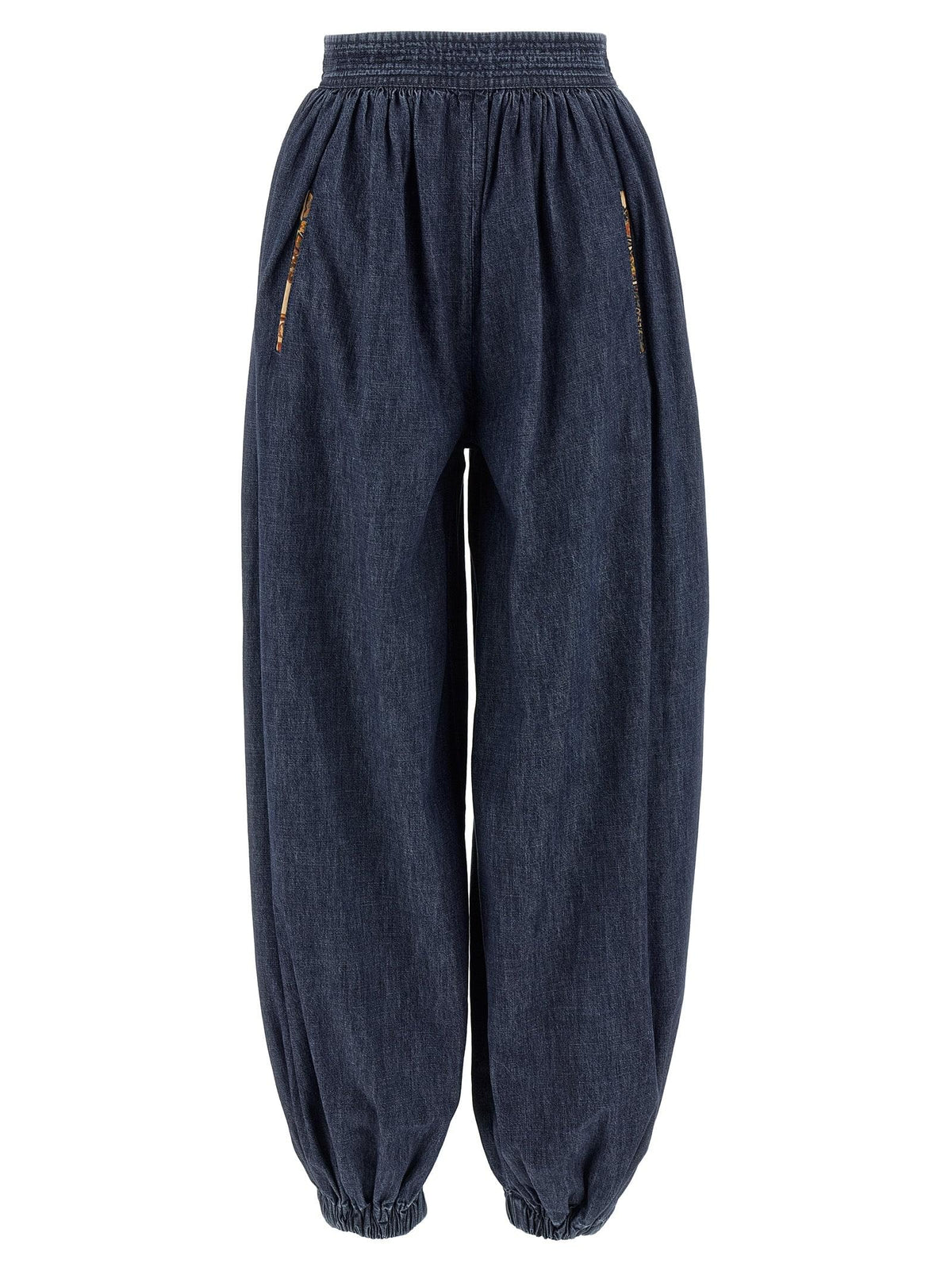 Valentino Garavani Women Valentino Garavani Denim Chambray Pants DestGlow