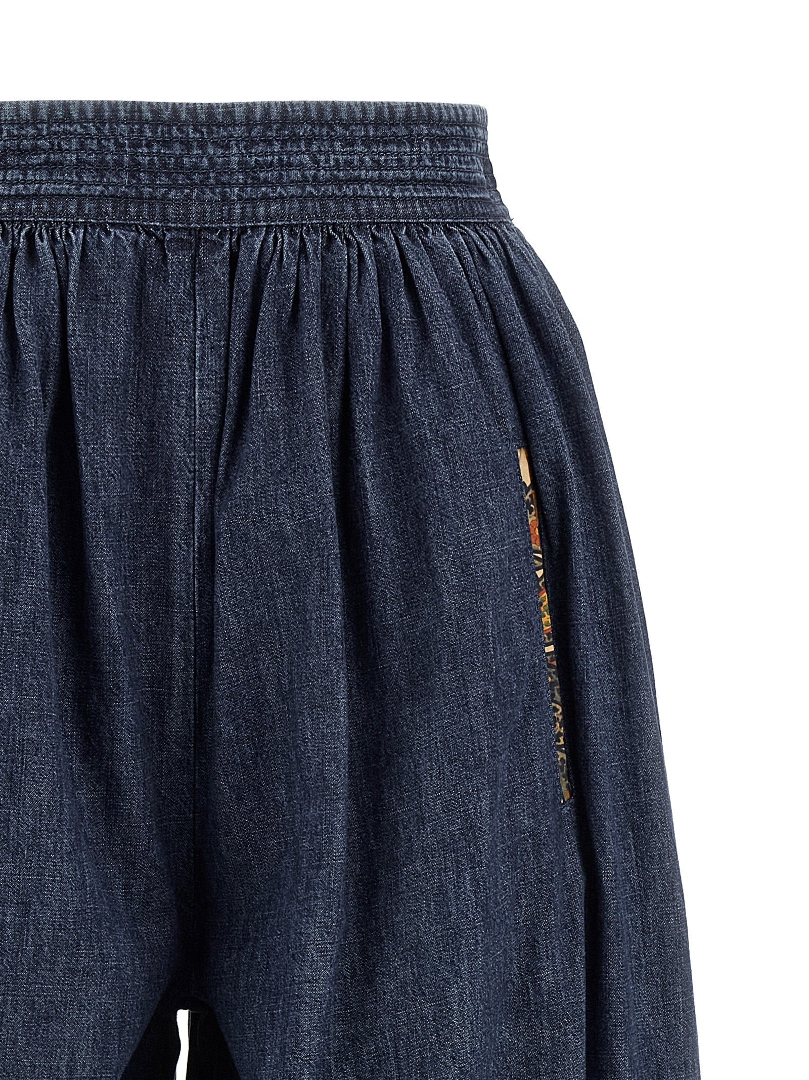 Valentino Garavani Women Valentino Garavani Denim Chambray Pants by Luosophy