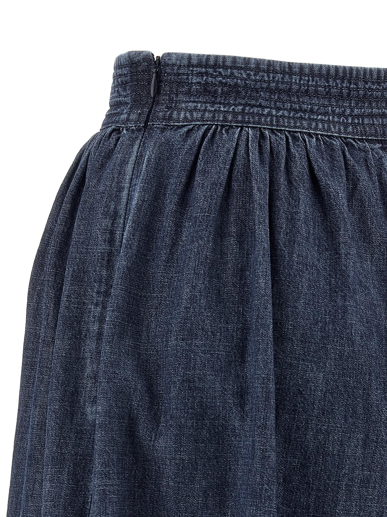 Valentino Garavani Women Valentino Garavani Denim Chambray Pants DestGlow