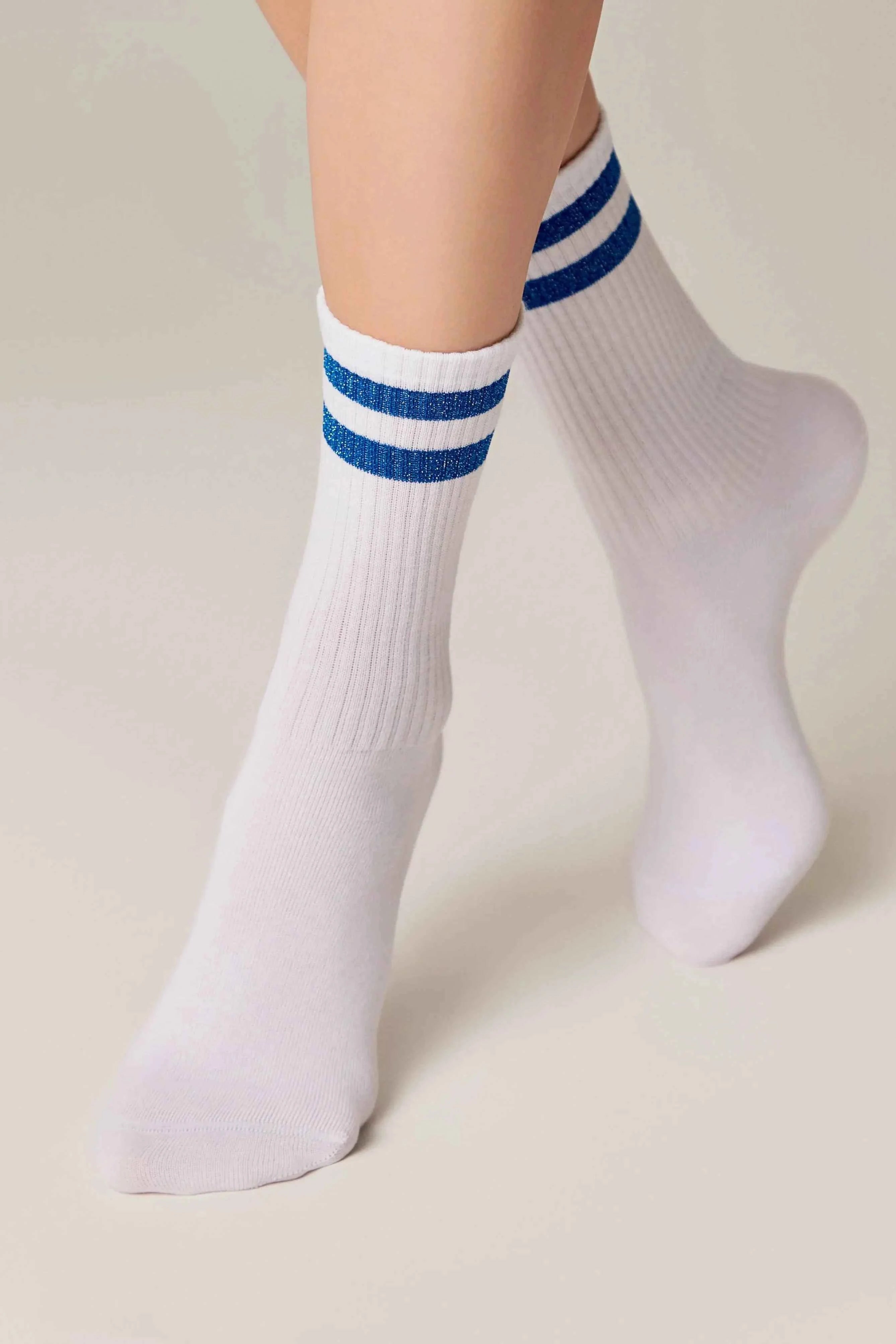 Conte Cotton Long Socks Active 157 - Lurex Stripes