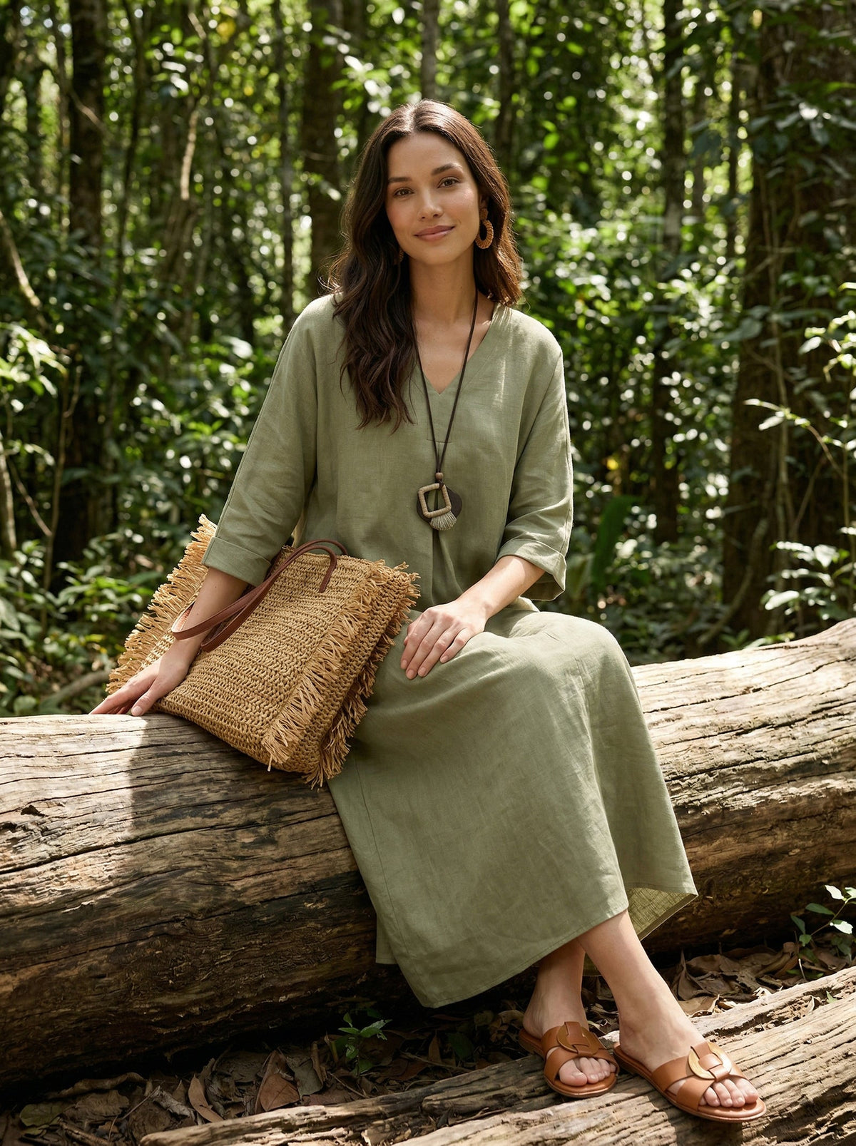 Artisanal Woodland Pendant Necklace DestGlow