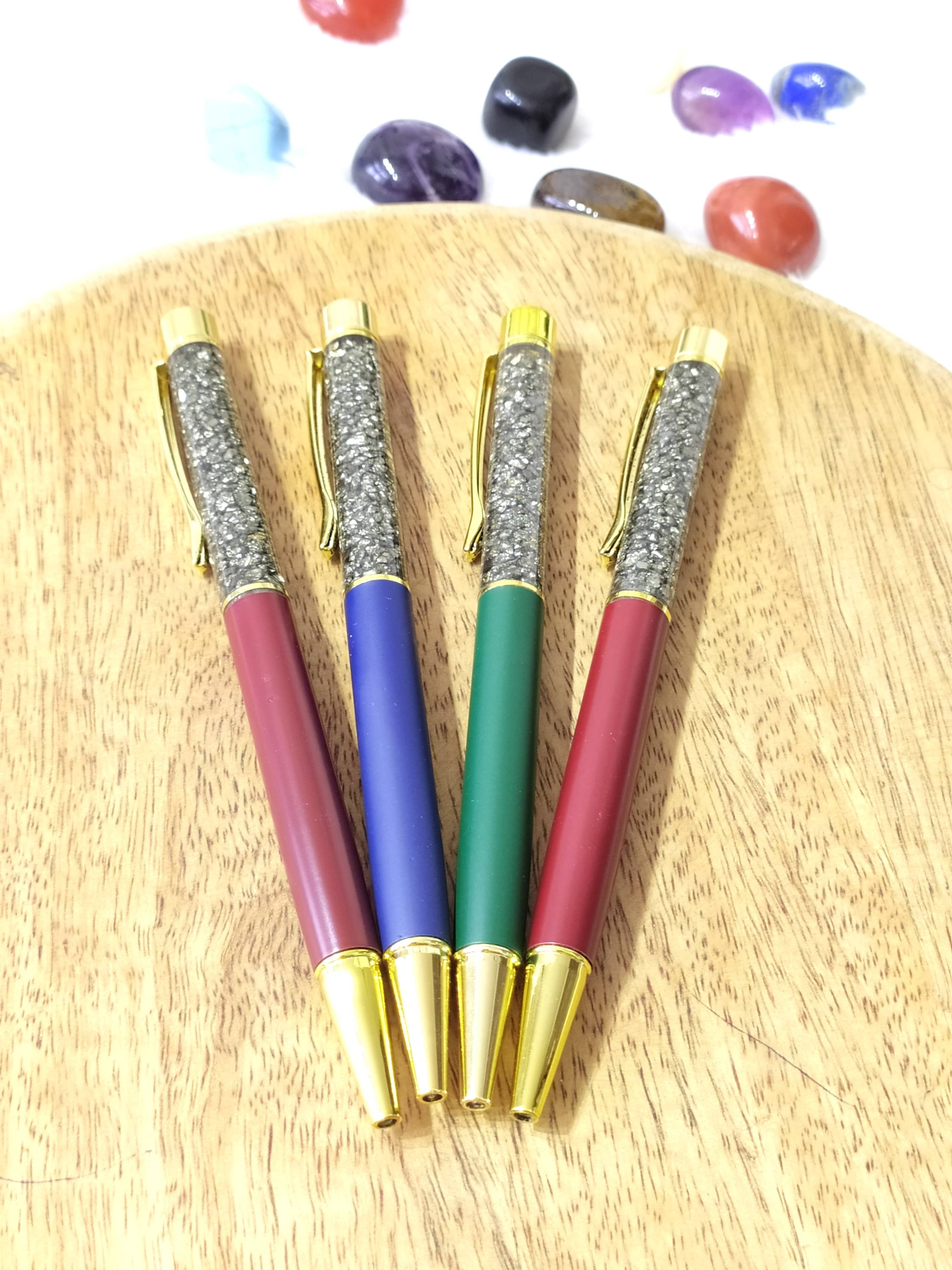 Pyrite Crystal Pen, Manifestation Pen, Healing Pen. DestGlow