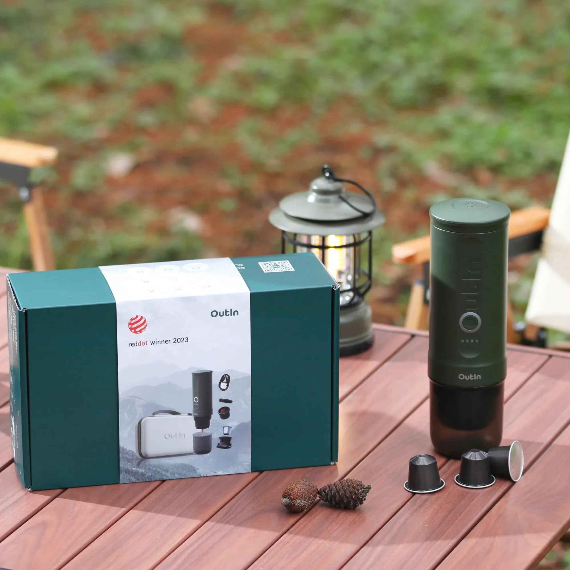 Traveler Espresso Gift Set (Forest Green) by OutIn