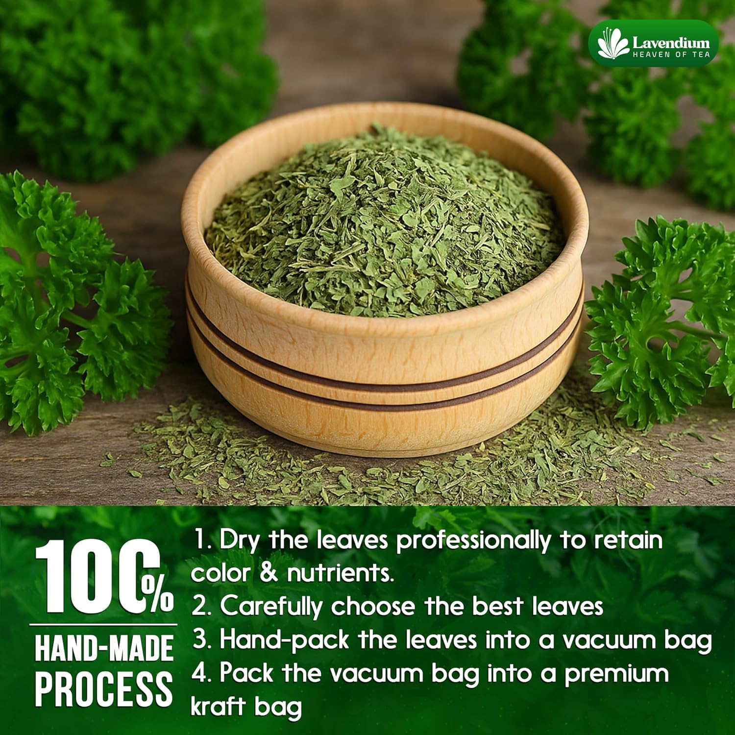 Premium Dried Parsley Leaves – 100% Pure, Non-GMO, Gluten-Free, Vegan – Aromatic Culinary Herb for Cooking, Garnish, and Seasoning by FreshDrinkUS - Natural and Premium Herbal Tea