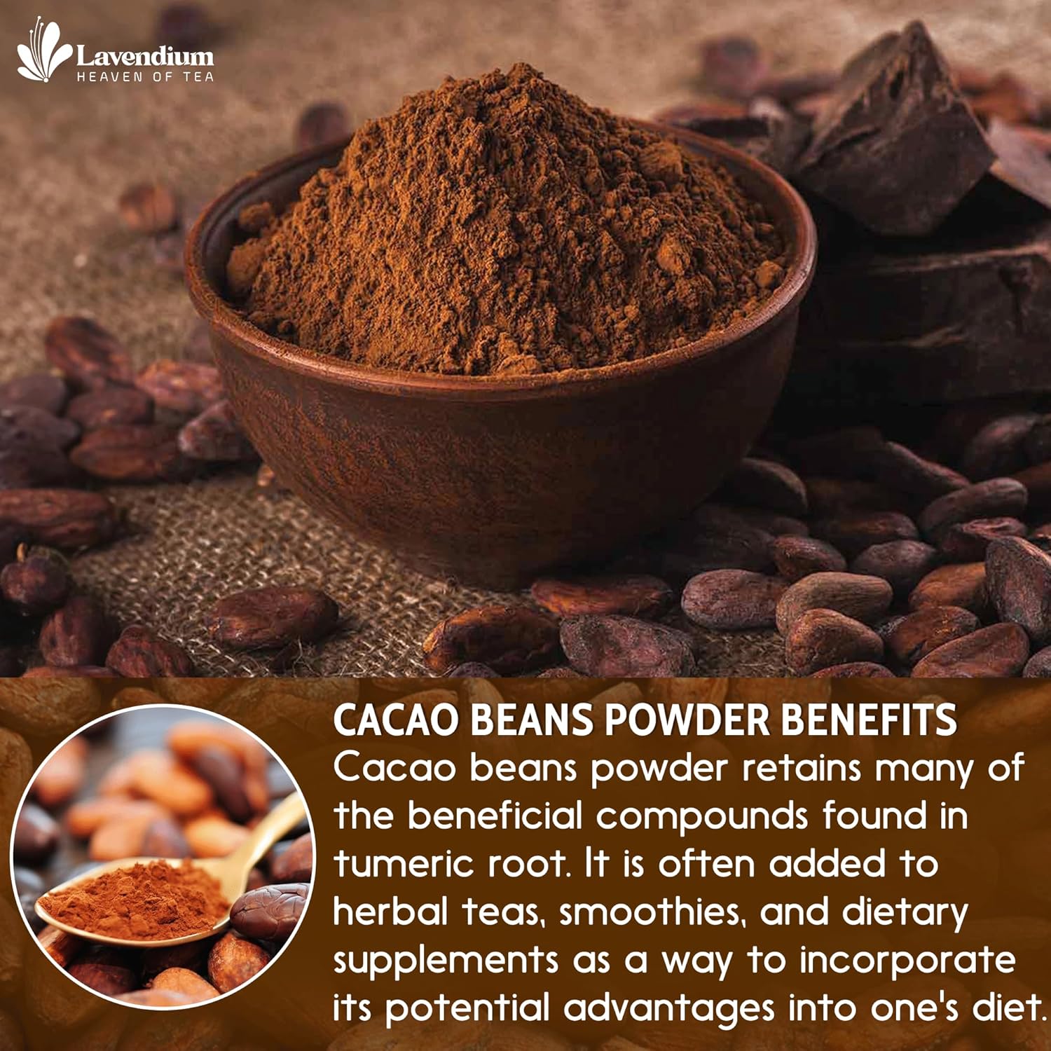 Cacao Powder, 25oz (1.56 lbs), 100% Natural & Pure, Unsweetened, Rich Chocolate Flavor, Perfect for Baking & Smoothies