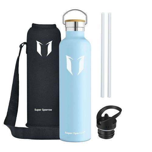 Insulated Stainless Steel Water Bottle 32oz - Double Wall Vacuum Insulated, BPA Free, Leak Proof