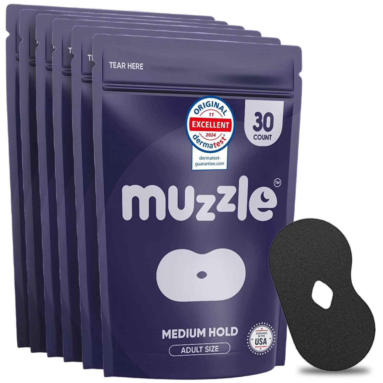 Muzzle® Mouth Tape for Adults (Medium Hold)