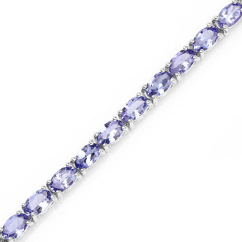 8.75 Carat Genuine Tanzanite .925 Sterling Silver Bracelet DestGlow