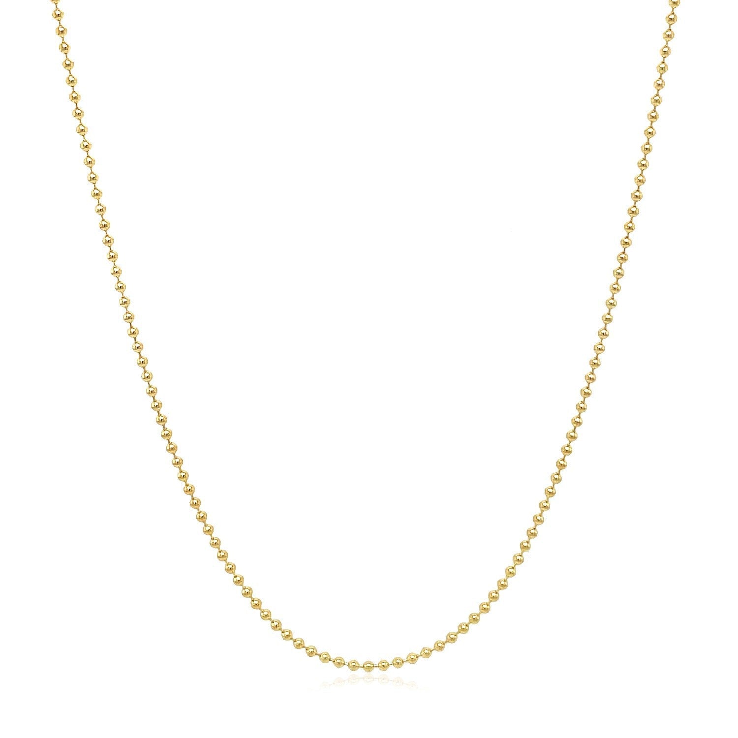 14k Yellow Gold Bead Chain 1.0mm by Bids.com