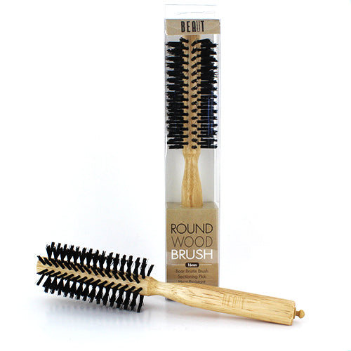 Looks Round Wood Barrel Hair Brush 16 mm