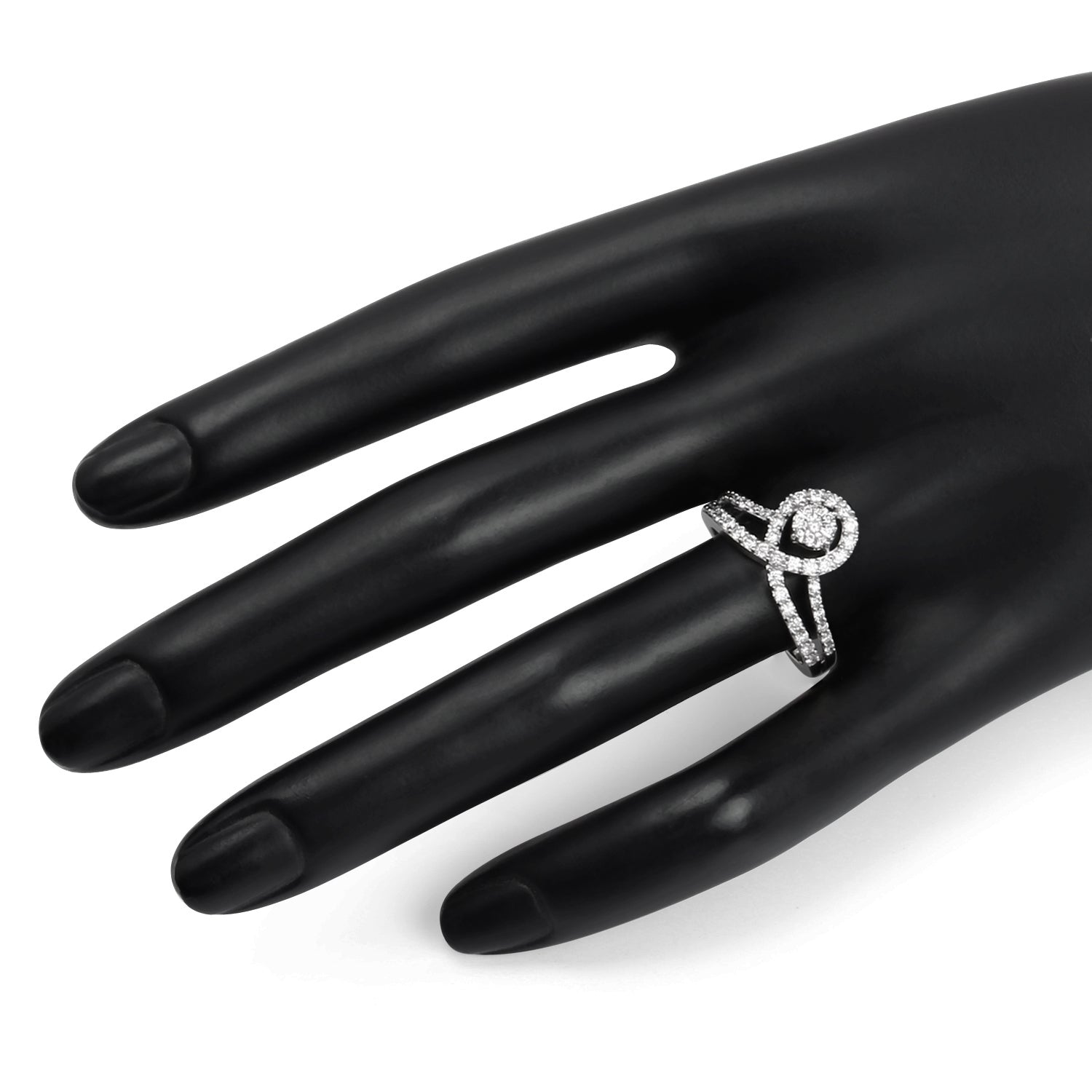 0.54 Carat Genuine White Diamond 14K White Gold Ring (G-H Color, SI1-SI2 Clarity) by Bids.com