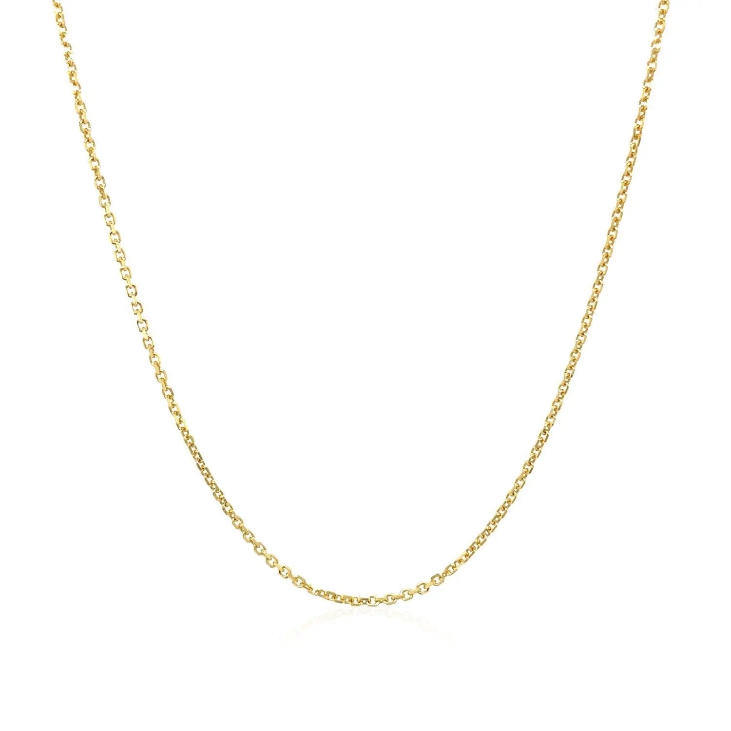 10k Yellow Gold Cable Chain 1.1mm