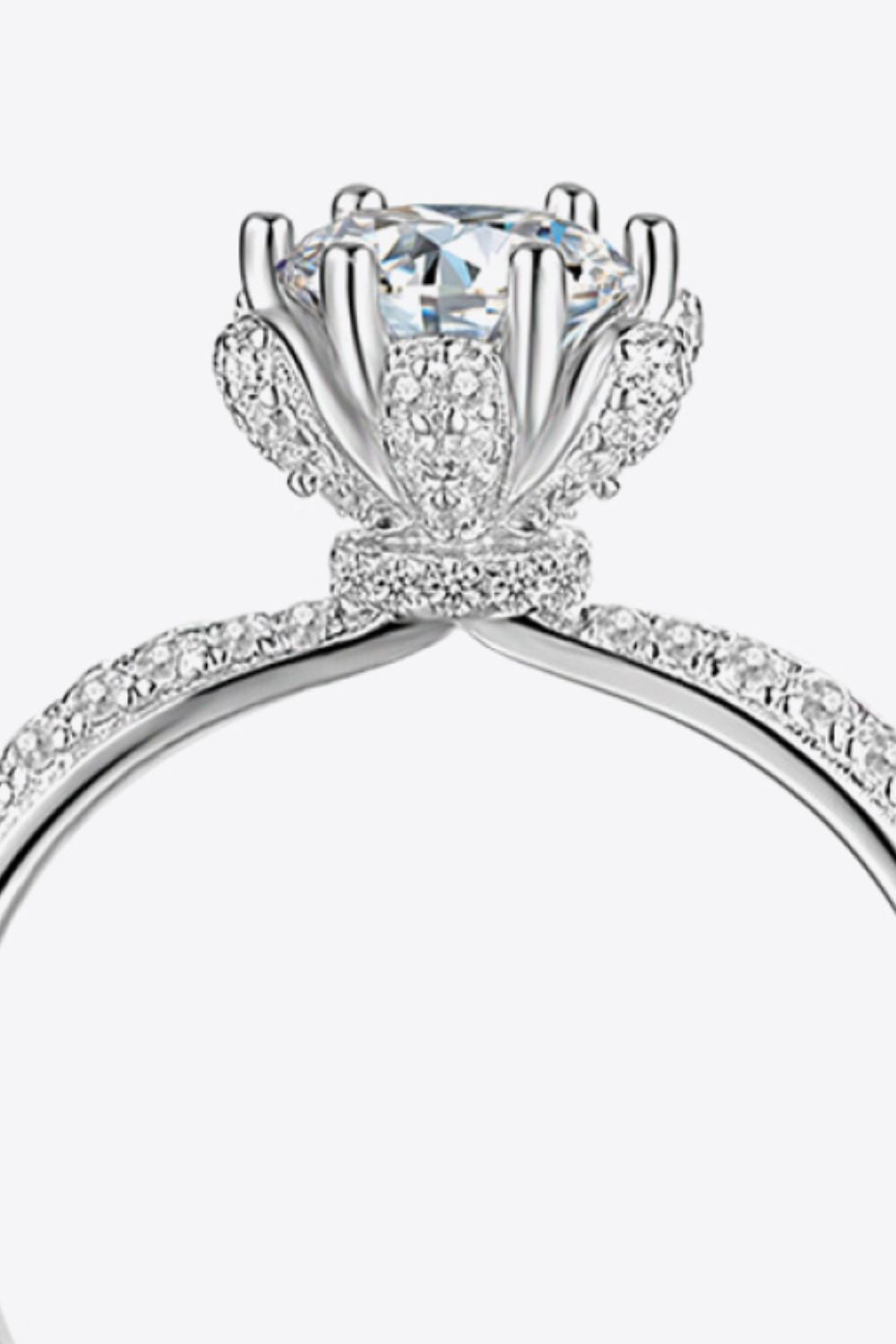 1 Carat Round Brilliant Round Cut Sparkala™ 6-Prong Ring (Platinum Over Pure Sterling Silver) by Sparkala