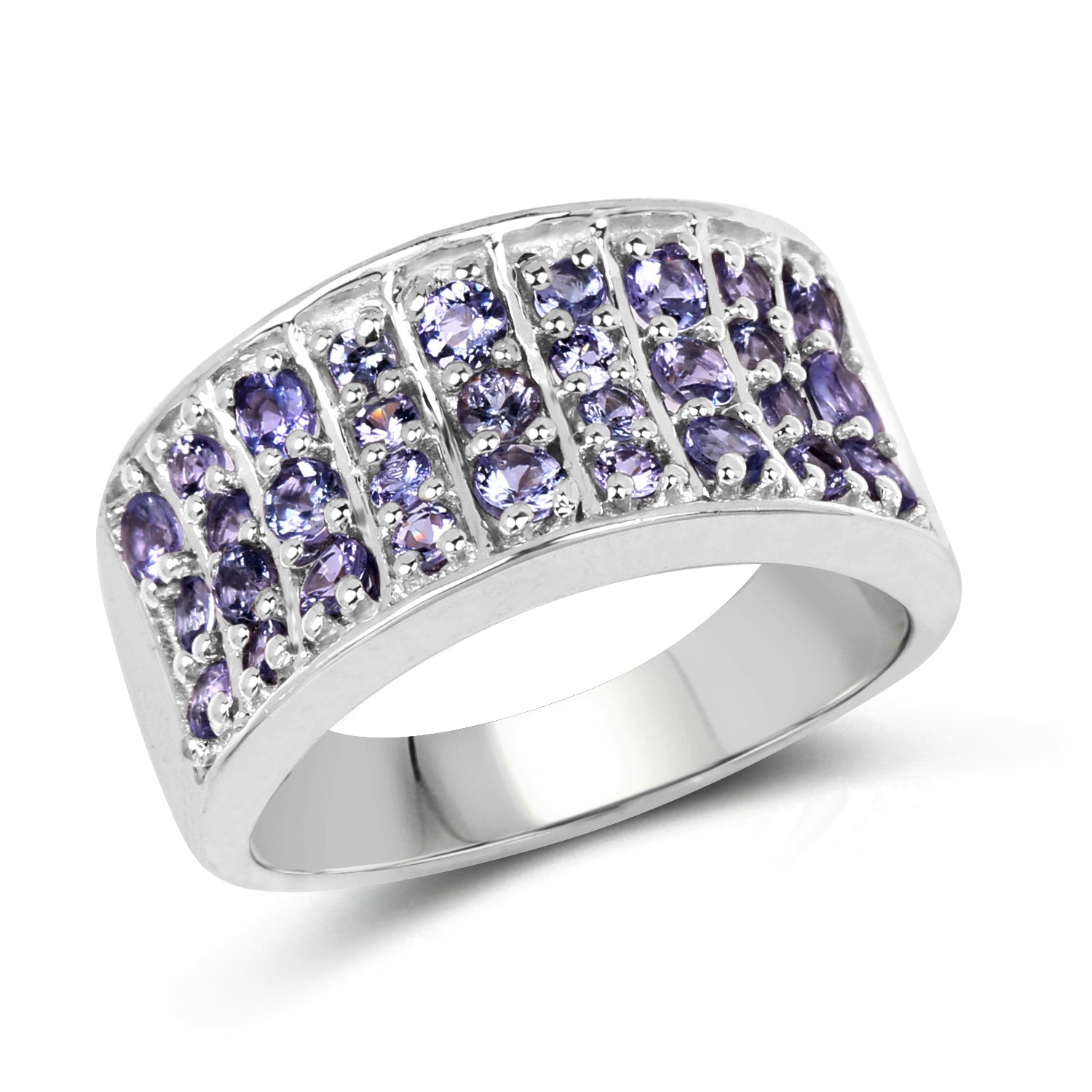 1.23 Carat Genuine Tanzanite .925 Sterling Silver Ring by Bids.com