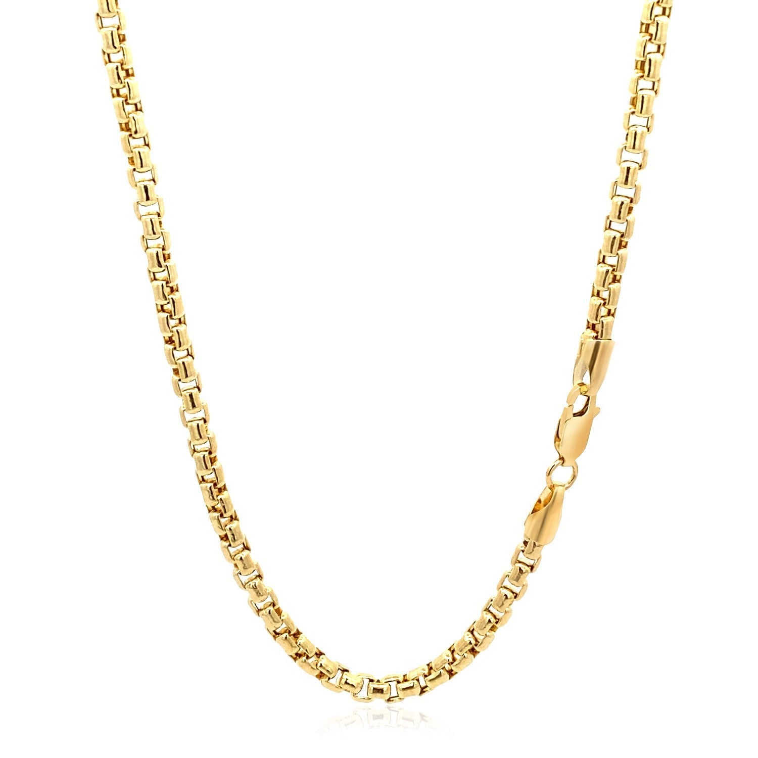 3.4mm 14k Yellow Gold Round Box Chain by Bids.com