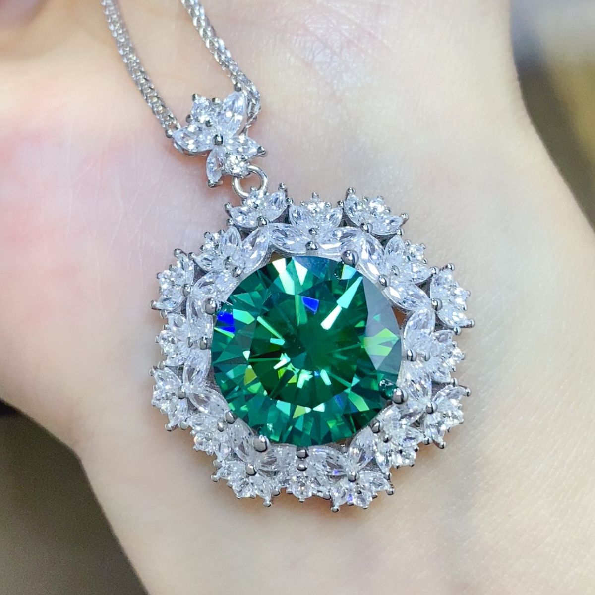10 Carat Sparkala™ 925 Sterling Silver Pendant Necklace by Sparkala