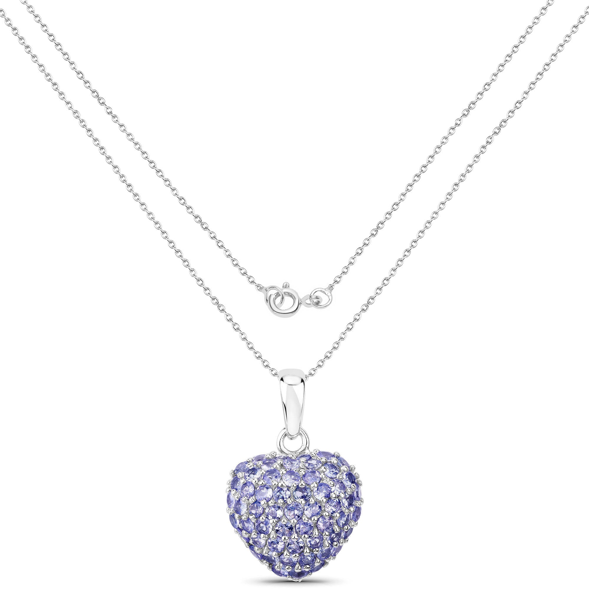 7.00 Carat Genuine Tanzanite .925 Sterling Silver Pendant by Bids.com