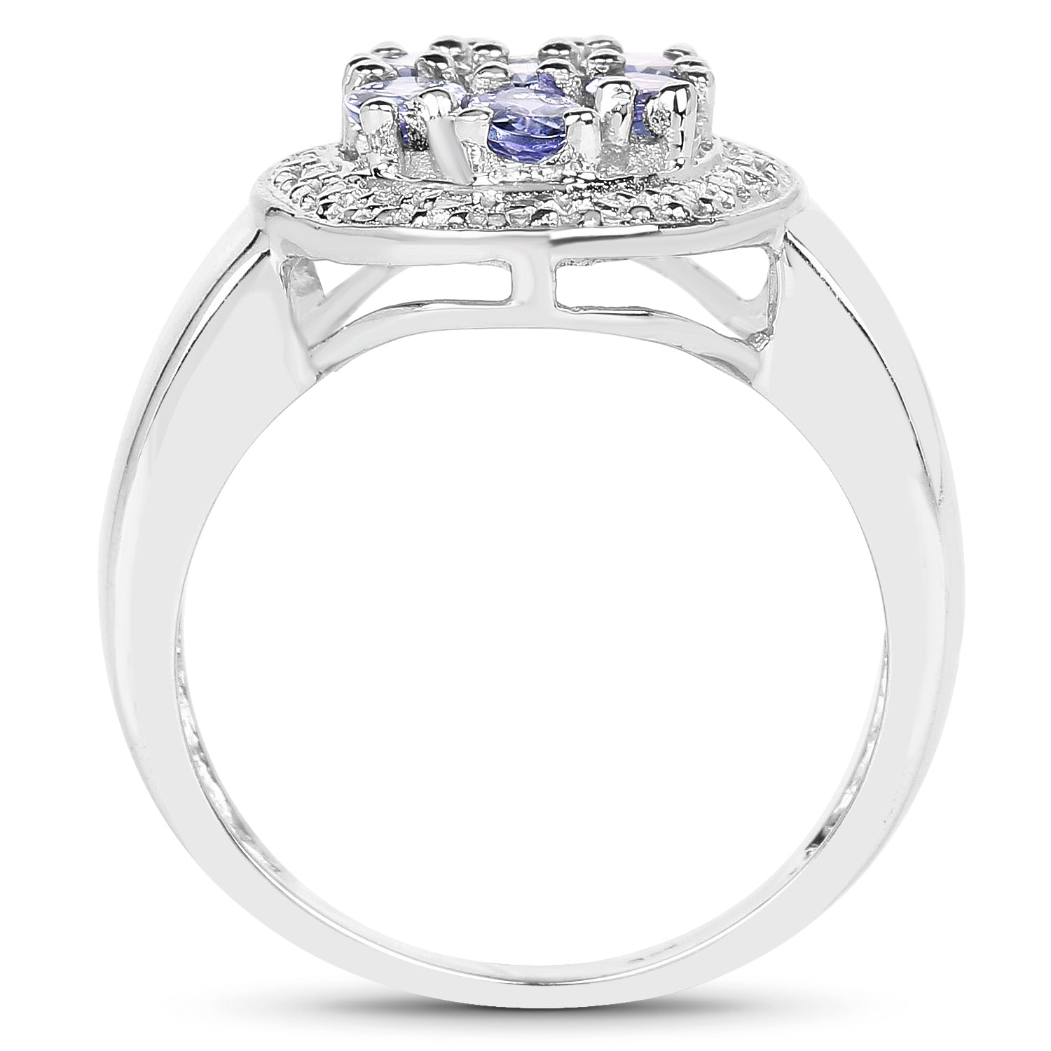 1.19 Carat Genuine Tanzanite .925 Sterling Silver Ring by Bids.com