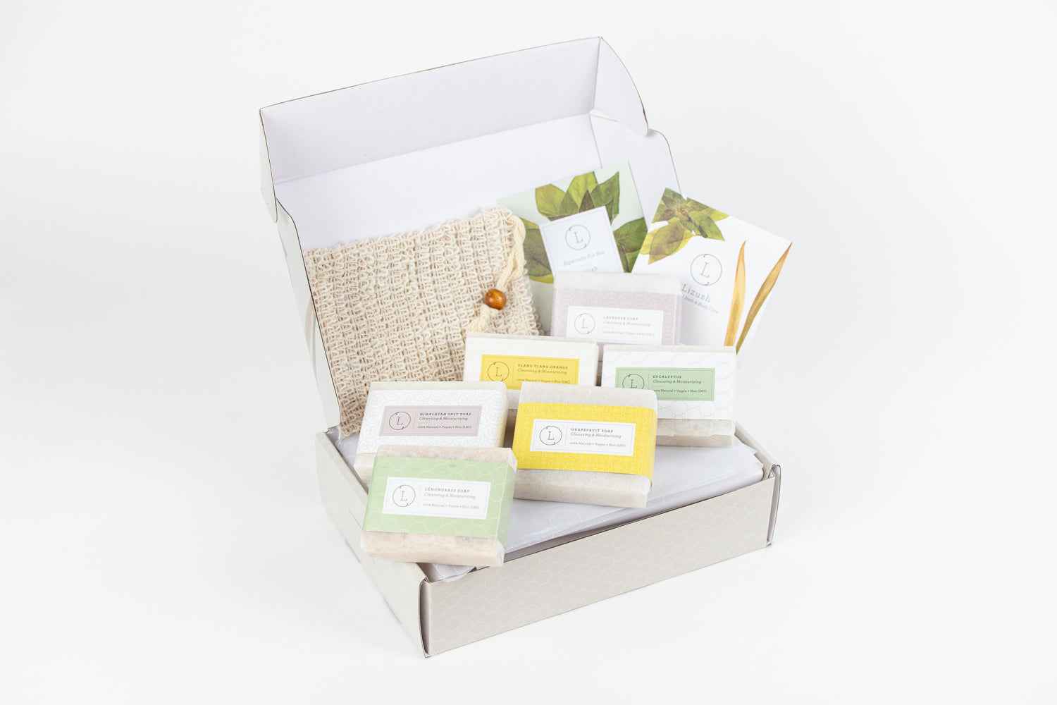 Set of 6 Handmade cold process ,Natural Soap Bars in gift Set box