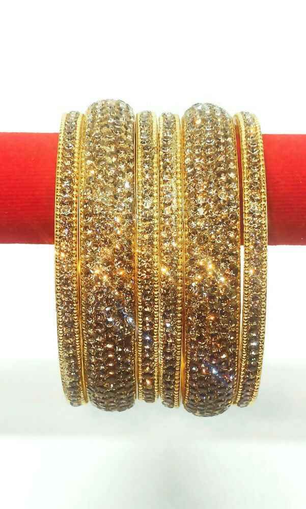 Joban Fashion Golden Crystal Diamond Bangles Set