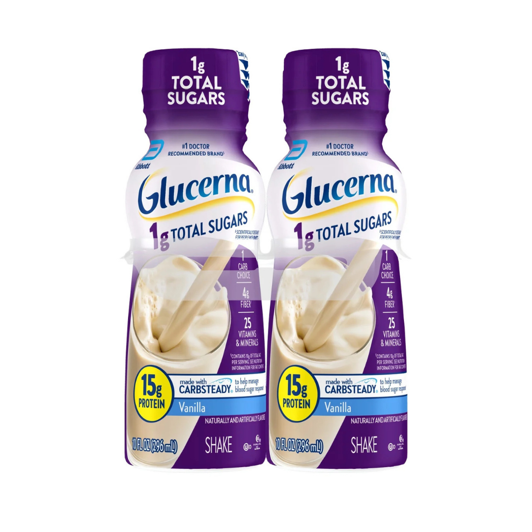 Glucerna 1g Sugar Nutrition Shake Vanilla (4 pack, 10 fl oz bottles) DestGlow