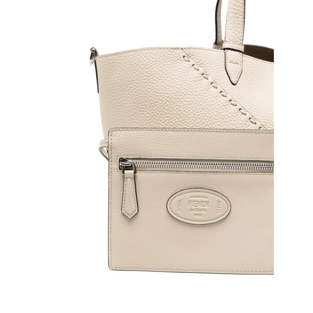 Fendi Neutrals Tote Bags Men by Luosophy