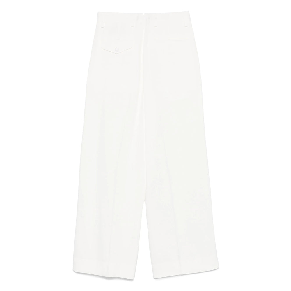 Ann Demeulemeester White Trousers - Straight Trousers Women by Luosophy