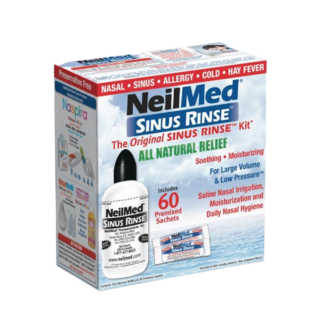 NeilMed Sinus Rinse Saline Nasal Irrigation Kit (60 Packets) DestGlow