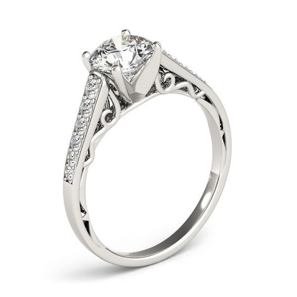 14k White Gold Cathedral Design Diamond Engagement Ring (1 1/4 cttw) by Bids.com