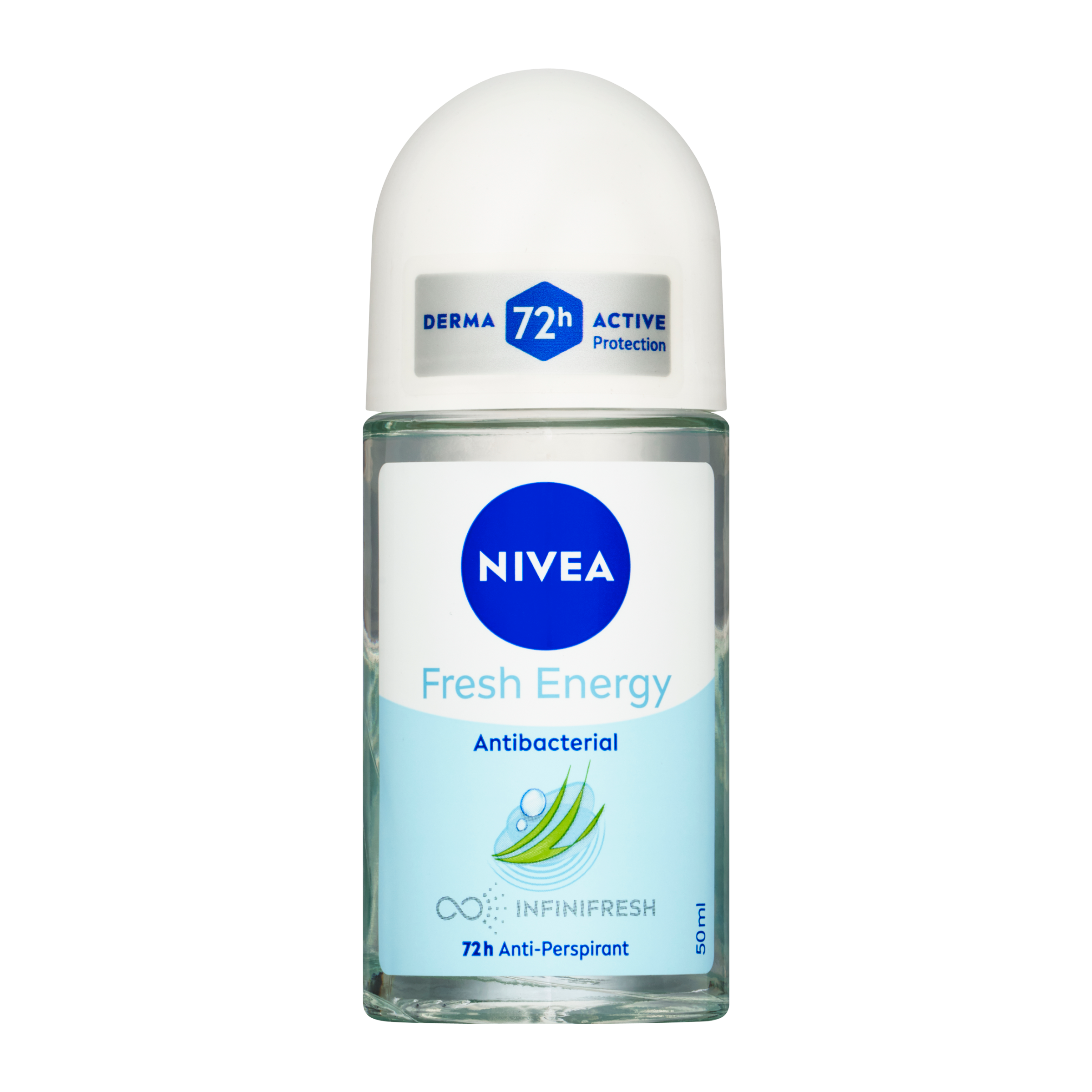 NIVEA Fresh Energy 72h Anti-Perspirant Roll-On 50ml – Antibacterial & Lemongrass Extract by Pasteur Pharmacy