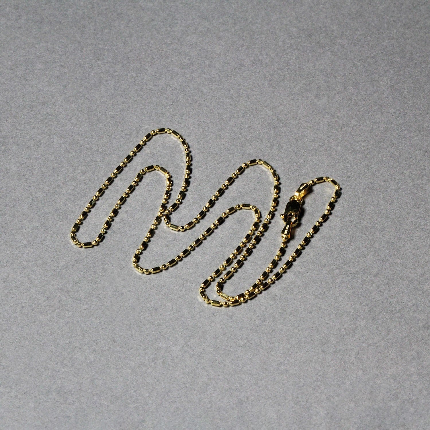 14k Yellow Gold Diamond-Cut Alternating Bead Chain 1.2mm by Bids.com