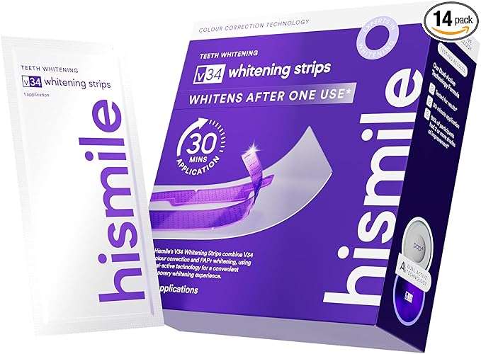 Purple Teeth Whitening Strips – Gentle Daily Purple Whitening Strips for Surface Stain Reduction & Natural Shine, Portable Whitening Strips Purple for Home or On-The-Go Use (14) DestGlow