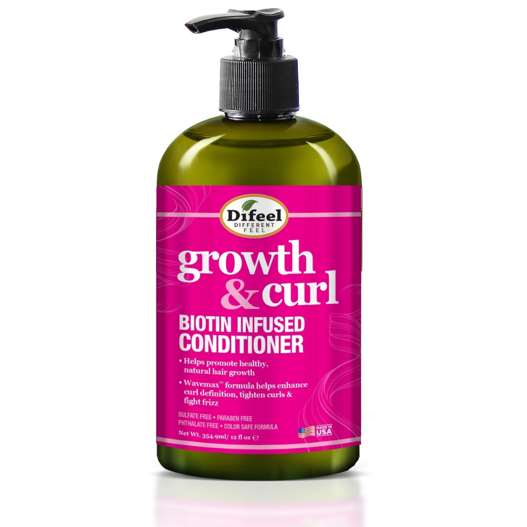 Difeel Growth & Curl Biotin Infused Conditioner Sulfate-Free (12oz) by Farmacias Savia