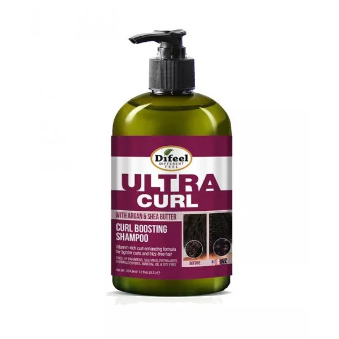 Difeel Ultra Curl Curl Boosting Shampoo Argan & Shea Butter (12oz) by Farmacias Savia