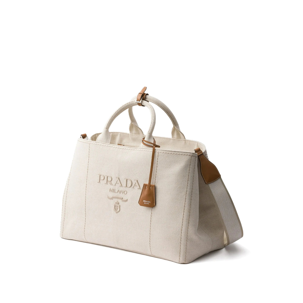 Prada Neutrals Tote Bags Men by Luosophy