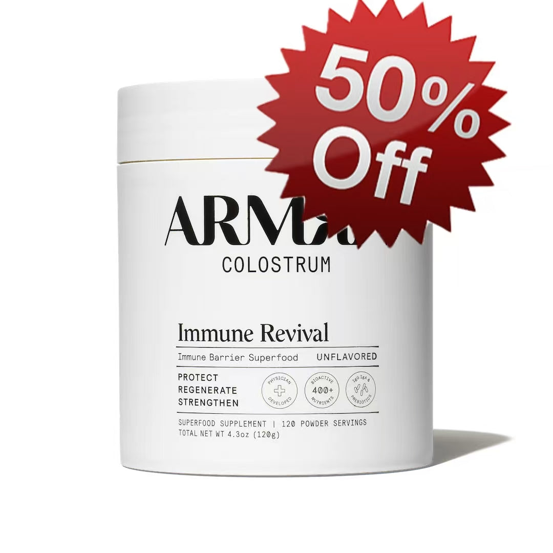 ARMRA Colostrum™ Powder | Unflavored | Gut Health & Bloating | Skin & Hair | Immunity | Keto, Gluten & Fat-Free | 120 Servings by VAH