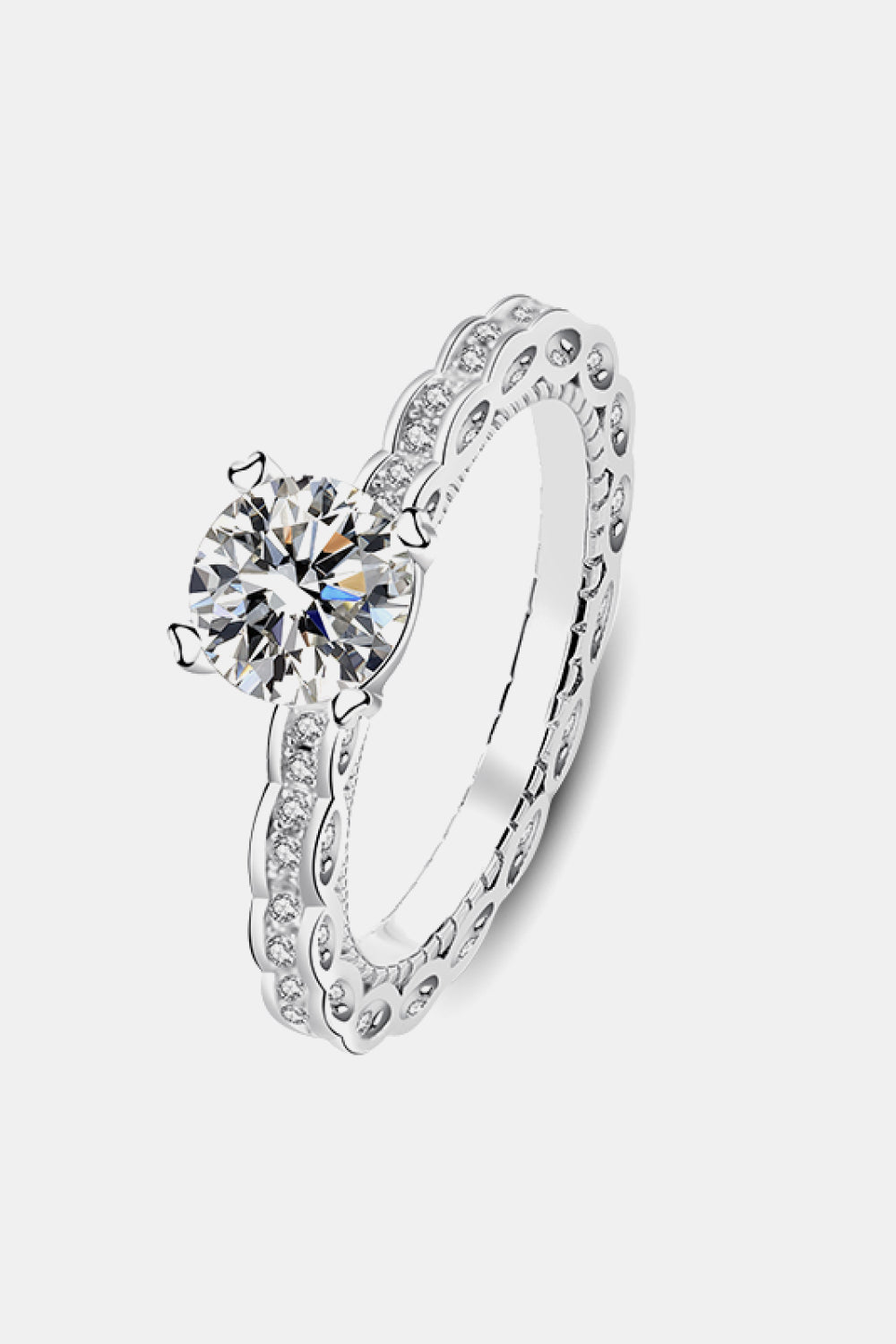 1 Carat Brilliant Round Cut Sparkala™ Platinum Over Pure Sterling Silver Eternity Ring by Sparkala
